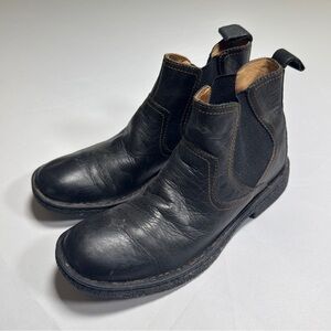 Black Leather Born Chelsea Boots